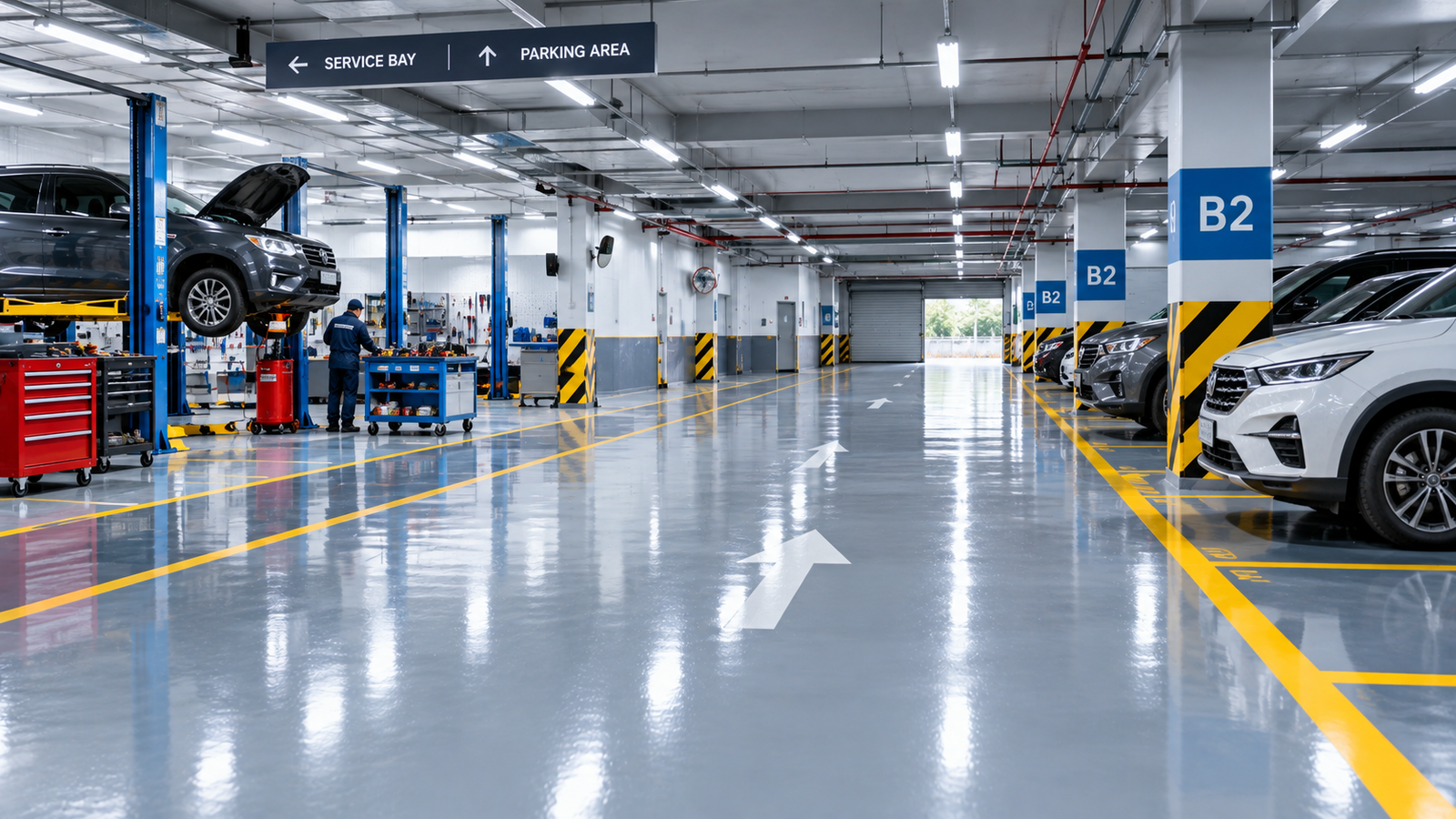 Epoxy Lantai Parkir untuk Area Parkir dan Basement