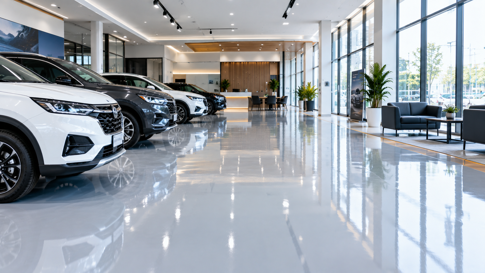 Epoxy Lantai Showroom dan Toko untuk Area Komersial